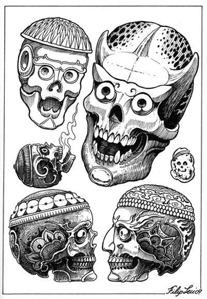 Skulls by Filip Leu - East Street Tattoo Supply